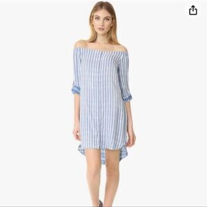 Cloth & Stone Anthropologie Striped Off the Shoulder Dress Size XS